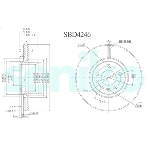 Тормозной диск SENIKO SBD4246