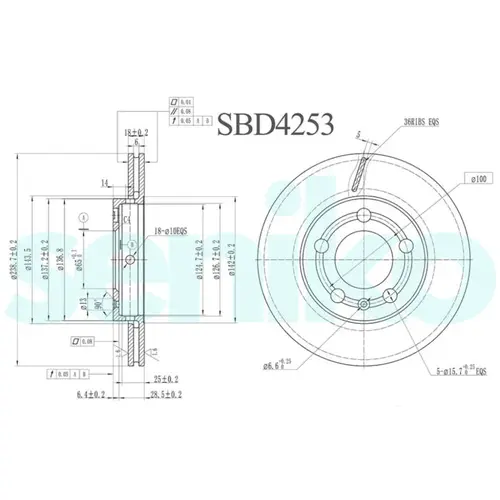 Тормозной диск SENIKO SBD4253