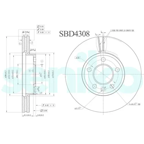Тормозной диск SENIKO SBD4308