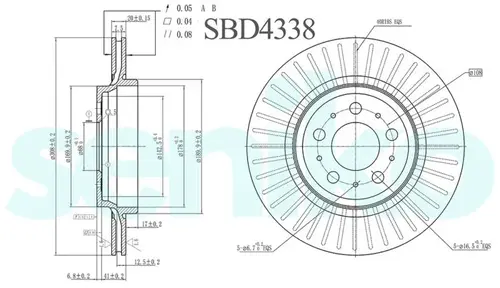 Тормозной диск SENIKO SBD4338