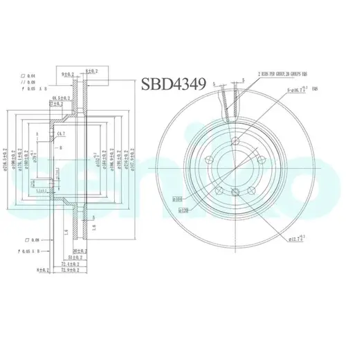 Тормозной диск SENIKO SBD4349