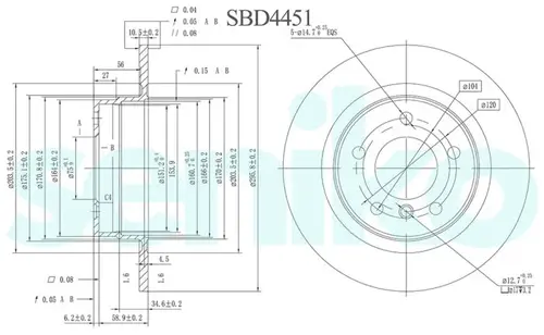 Тормозной диск SENIKO SBD4451