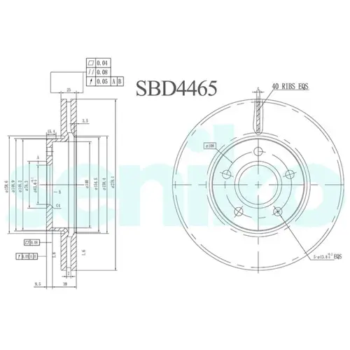 Тормозной диск SENIKO SBD4465