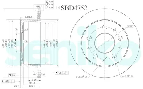 Тормозной диск SENIKO SBD4752