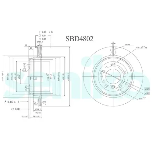 Тормозной диск SENIKO SBD4802