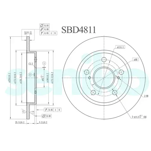 Тормозной диск SENIKO SBD4811
