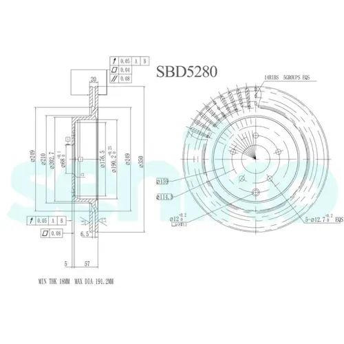 Тормозной диск SENIKO SBD5280