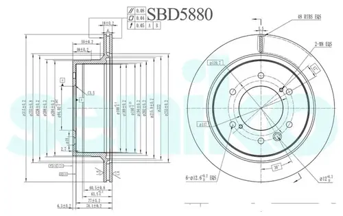 Тормозной диск SENIKO SBD5880