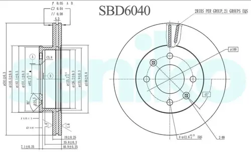 Тормозной диск SENIKO SBD6040