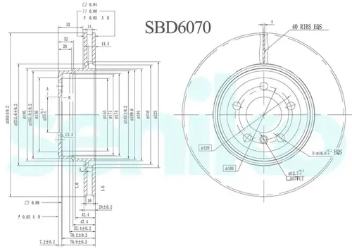 Тормозной диск SENIKO SBD6070