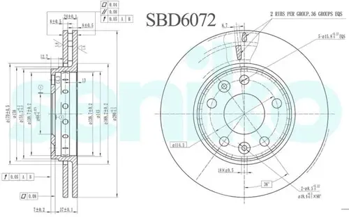 Тормозной диск SENIKO SBD6072