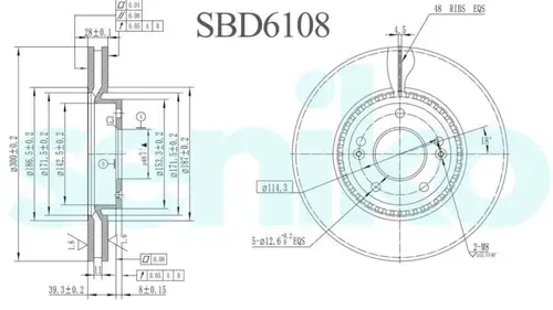 Тормозной диск SENIKO SBD6108