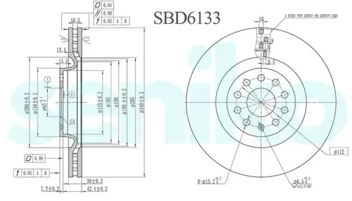 Тормозной диск SENIKO SBD6133