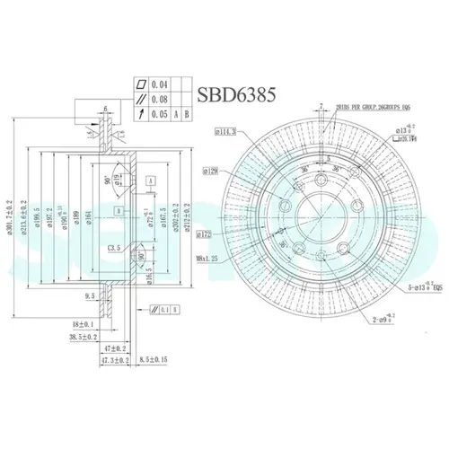 Тормозной диск SENIKO SBD6385