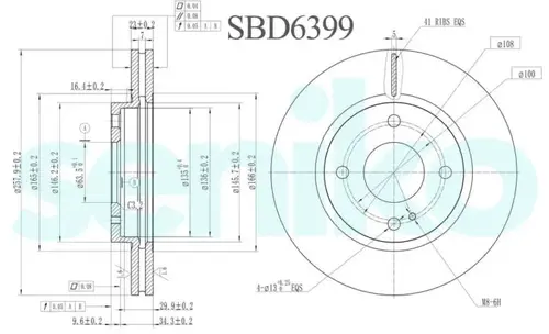 Тормозной диск SENIKO SBD6399