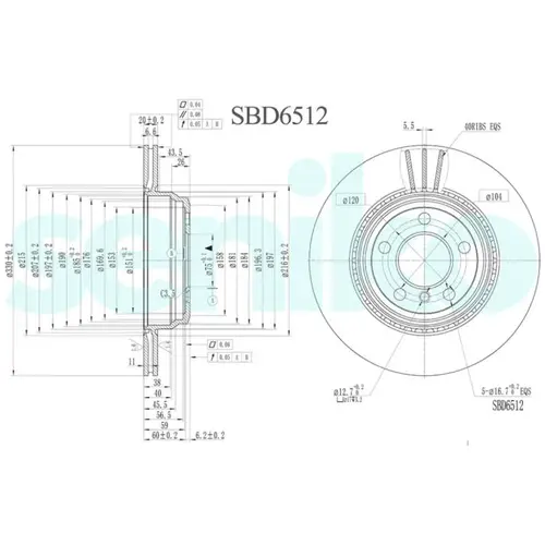 Тормозной диск SENIKO SBD6512