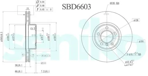 Тормозной диск SENIKO SBD6603