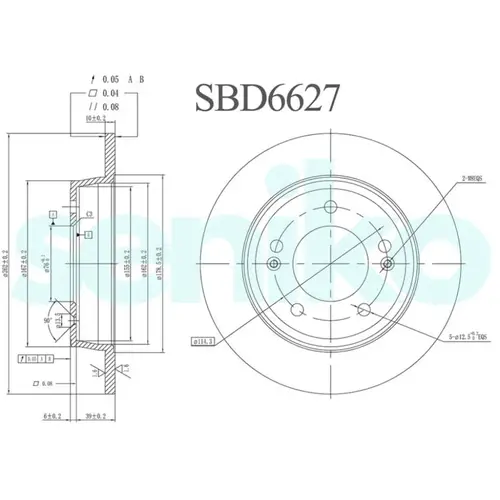 Тормозной диск SENIKO SBD6627