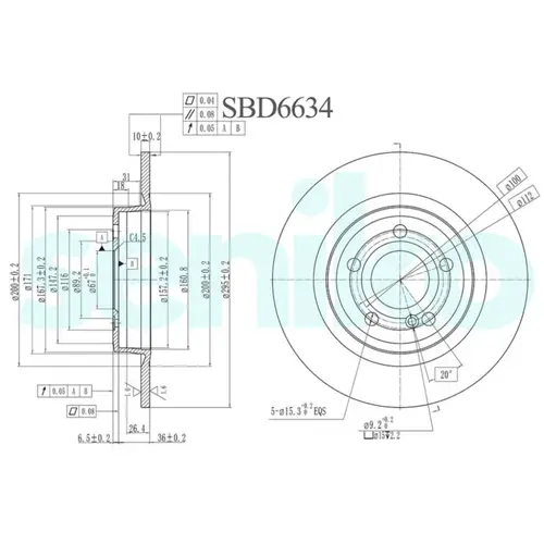 Тормозной диск SENIKO SBD6634
