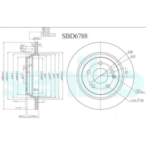 Тормозной диск SENIKO SBD6788