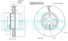 Тормозной диск SENIKO SBD6954