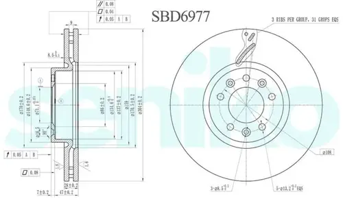 Тормозной диск SENIKO SBD6977