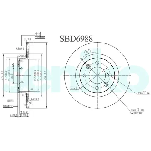 Тормозной диск SENIKO SBD6988