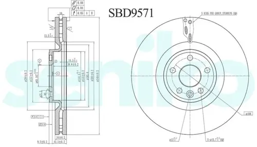 Тормозной диск SENIKO SBD9571