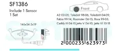 Тормозные колодки дисковые SENIKO SF1386