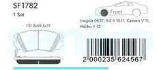 Тормозные колодки дисковые SENIKO SF1782