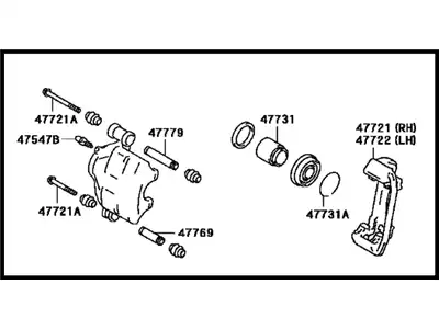 Суппорт тормозной TOYOTA / LEXUS 47730-20440