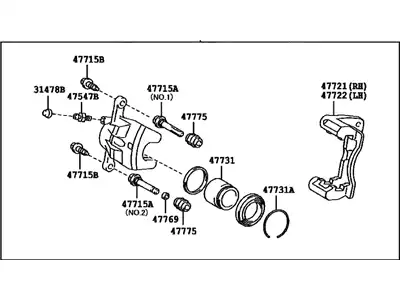 Суппорт тормозной TOYOTA / LEXUS 47730-33120