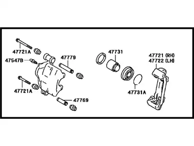 Суппорт тормозной TOYOTA / LEXUS 47750-20410