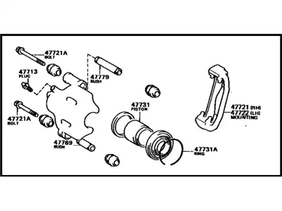 Суппорт тормозной TOYOTA / LEXUS 47750-32070
