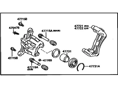 Суппорт тормозной TOYOTA / LEXUS 47750-33040