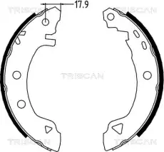 колодки бараб. торм. Ford 8100 12523 TRISCAN
