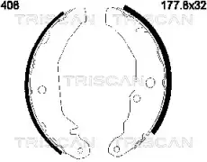 колодки бараб. торм. Ford 8100 16408 TRISCAN