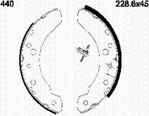 колодки бараб. торм. Ford 8100 16440 TRISCAN