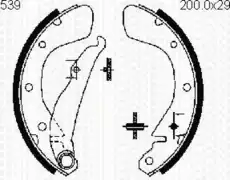 колодки бараб. торм. Opel 8100 24539 TRISCAN