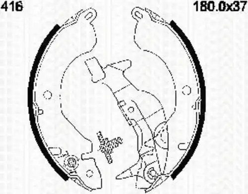 колодки бараб. торм. Mits 8100 42416 TRISCAN