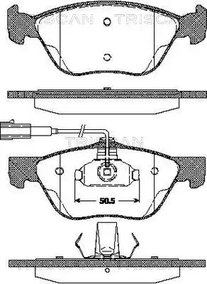 колодки дисковые торм. перед. AR 8110 12005 TRISCAN