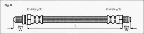 шланг тормозной перед. Ford 8150 16105 TRISCAN