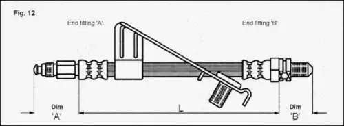 шланг тормозной перед. лев. Ford 8150 16128 TRISCAN