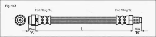 шланг тормозной перед. MB 8150 23104 TRISCAN