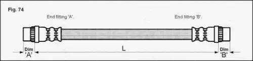 шланг тормозной задн. Ren 8150 25203 TRISCAN
