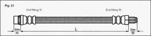 шланг тормозной перед. Peug 8150 28114 TRISCAN
