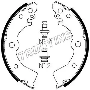 К-т бараб. тормоз. колодок 067.182 TRUSTING