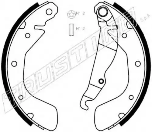 Тормозные колодки барабанные TRUSTING 073.167