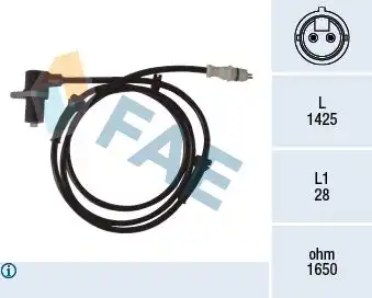 Датчик ABS FAE 78067