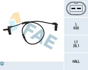 Датчик ABS FAE 78052
